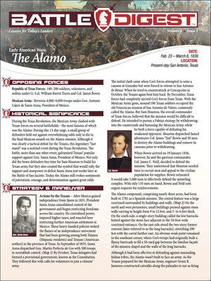 cover image of Battle Digest: The Alamo